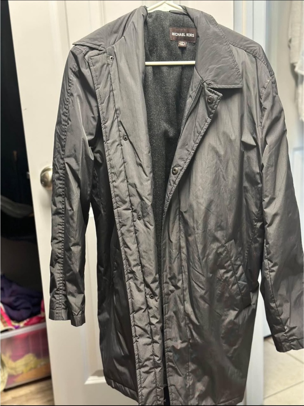 Michael Kors Men's Charcoal Trench Coat